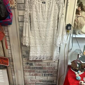 Union Of Angels Ladies size s white knitted Lace dress